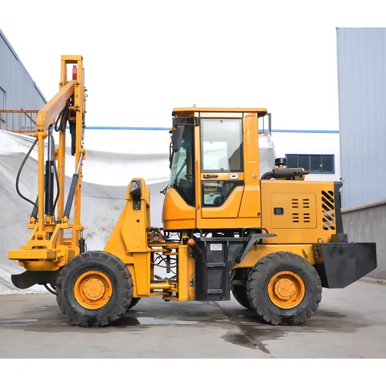 Hengxing high quality wheel highway guardrail pile driver HXLS26 with hydraulic hammer price
